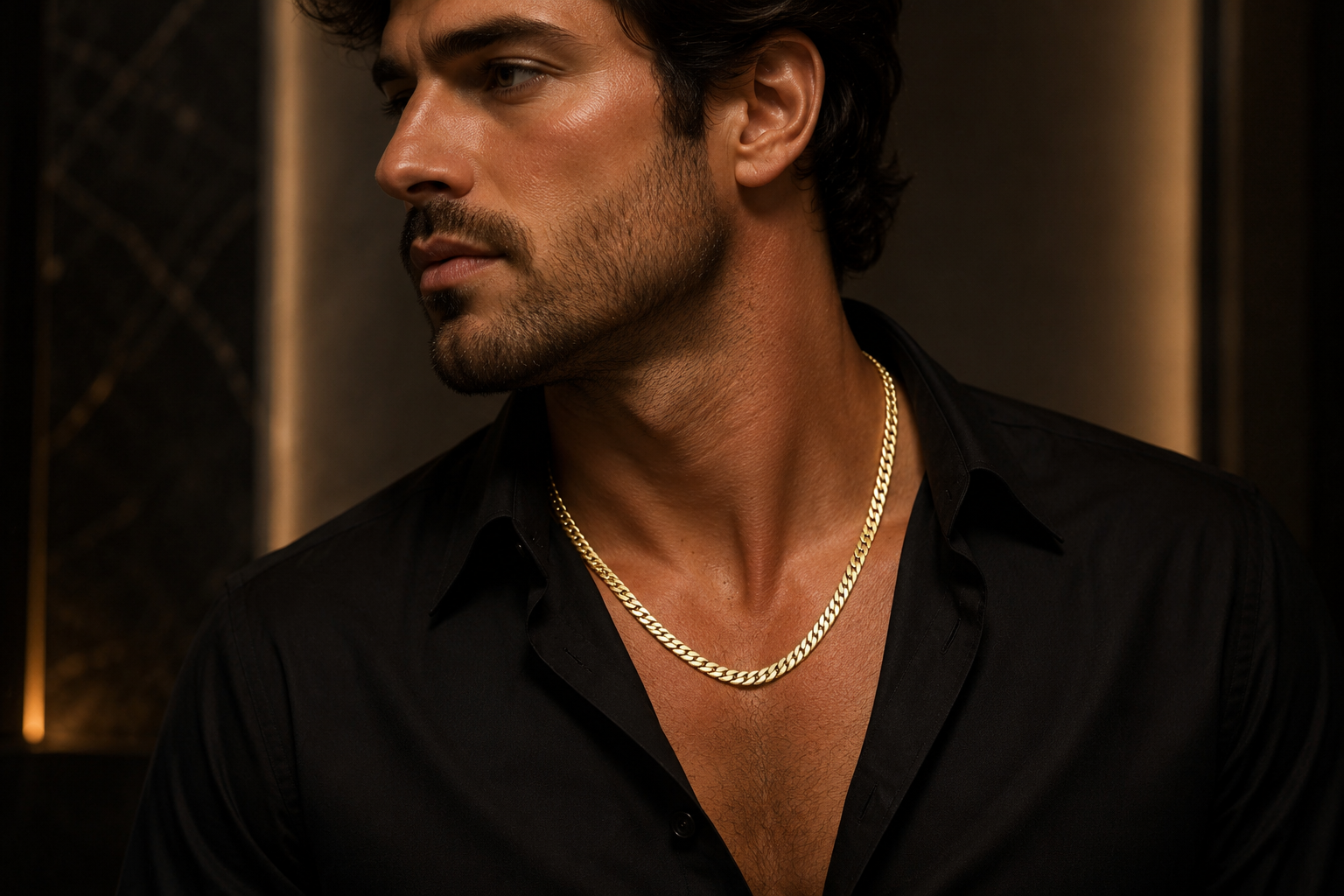 Cadena Snake - Oro laminado