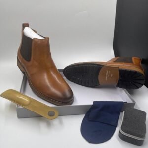 Premium Clark side-by-side Elastic Chelsea corporate leather boot