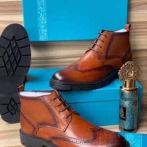 Steve Riots leather lace brown corporate boot