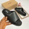 ZARA leather pam slippers