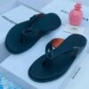 BALENCIAGA leather pam slippers