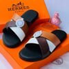 Original Hermes Paris leather pam slippers
