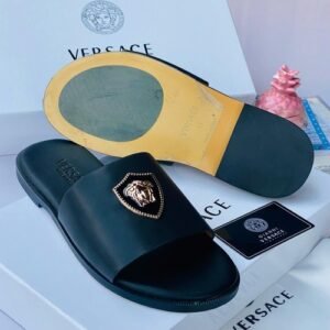 Original versace leather pam slippers