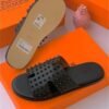 Original Hermes paris leather pam slippers