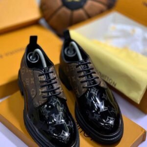 Louis Vuitton shiny leather designer corporate