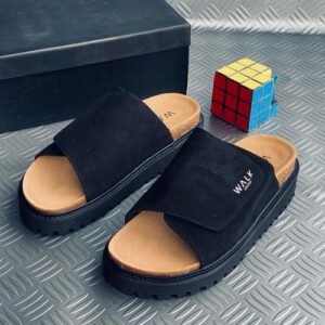 WALK LONDON suede pam slippers