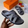 LOUIS VUITTON leather pam slippers