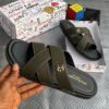 D&G (dolce & gabbana) leather pam slippers