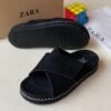 ZARA suede pam slippers
