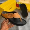 FENDI leather pam slippers