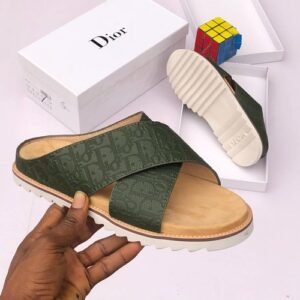 DIOR leather pam slippers