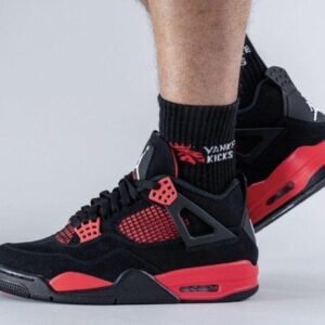 AIR JORDAN 4 RETRO GREEN AND WHITE SNEAKERS