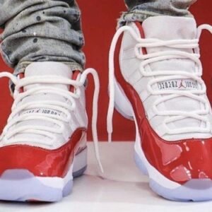 AIR JORDAN 11 RED/WHITE SNEAKERS