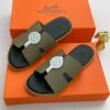 HERMES LEATHER PAM SLIPPERS