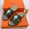 HERMES LEATHER PAM SLIPPERS