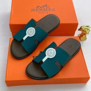 HERMES LEATHER PAM SLIPPERS