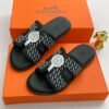 HERMES LEATHER PAM SLIPPERS