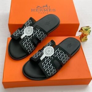 HERMES LEATHER PAM SLIPPERS