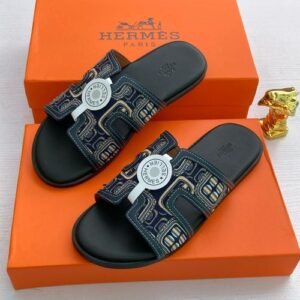 HERMES LEATHER PAM SLIPPERS