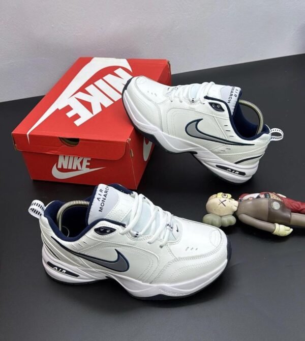 NIKE AIR MONARCH 4 WHITE NAVY SNEAKERS