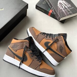 NIKE AIR JORDAN 1 MID CHOCO SNEAKERS