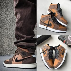 NIKE AIR JORDAN 1 MID CHOCO SNEAKERS