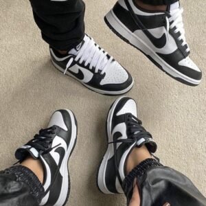 NIKE SB DUNK LOW BLACK AND WHITE SNEAKERS