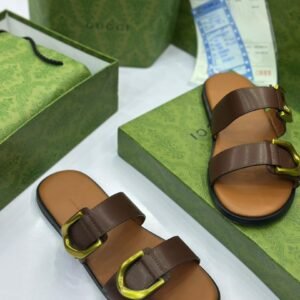 ORIGINAL GUCCI LEATHER PAM SLIPPERS