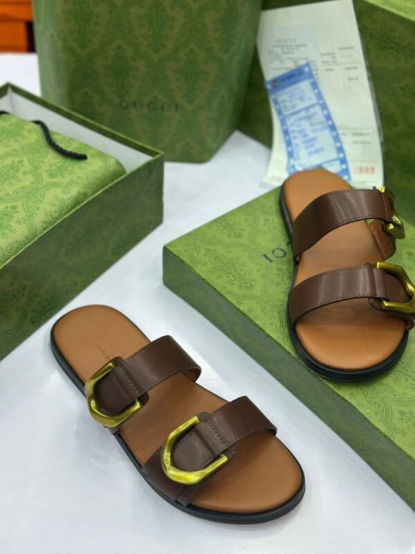 ORIGINAL GUCCI LEATHER PAM SLIPPERS
