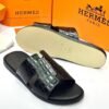 HERMES PARIS LEATHER PAM SLIPPERS