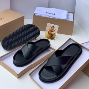 ORIGINAL ZARA LEATHER PAM SLIPPERS